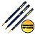 Conjunto Premium 3 Peças Crown Capricci Azul Personalizado - Esferográfica, Roller e Tinteiro - Imagem 2