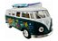 Miniatura Kombi hippie Verde Com Prancha - Escala 1/32 - Kinsmart - Imagem 1