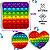 Pop It Fidget Toys Brinquedo Anti Stress Sensorial Colorido - Arco Iris Circulo - Imagem 3