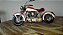 Moto Vintage Decorativa De Metal Vermelho & Branco 1208 Escala 1/18 Verito - Imagem 15