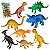 8 Dinossauro De Borracha Miniatura Brinquedo Jurassic Dragão (8Dino) - Imagem 5