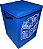 CESTO BAÚ PORTA BRINQUEDO INFANTIL - MONTESSORIANO 34x50x35 AZUL - Imagem 2