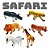 6 Animais Borracha Safari Tigre Girafa Leão Zebra Elefante - Imagem 5