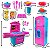 Cozinha Infantil Fogão De Brinquedo Kit Panelinhas Completo - Imagem 4