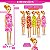 Kit 5 Bonecas Plástico Brinquedo Para Meninas Criança Barato - Imagem 4
