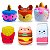 Brinquedo De Banho Para Bebê Kit 6 Lanchinhos Vinil Macio - Imagem 4
