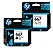kit com 2 cartuchos hp 667 preto e colororido 2ml original - Imagem 7