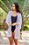 Saida De Praia Kimono Vestido Curto Branco - Imagem 4