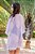Saida De Praia Kimono Vestido Curto Branco - Imagem 3