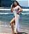 Saida De Praia Banho Tricô Longa Manga Curta Moda Praia Feminina - Imagem 2