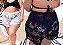 Shorts Curto Praia Plus Size De Renda Arrastão - Imagem 3