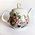 Bule em Porcelana Legítima é 100% Pintado à Mão - Flores - Imagem 1