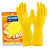 Luva de Látex Forrada Soft 280 Amarela M – Mucambo - Imagem 1