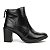 Bota Feminina Laís Couro Salto Grosso Preto - Imagem 1