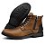 Bota Masculina George Couro Cadarços Caramelo - Imagem 2