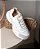 Tênis Feminino Casual Sneaker Paloma Couro Branco Cinza - Imagem 5