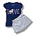 Conjunto Blusa Princesa e Short-Saia Love You - Imagem 1