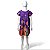 Vestido de Viscose Estampa Digital Laço nas Costas Arte Fantástica - Imagem 2