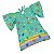Vestido de Viscose Estampa Digital e Manga Borboleta Pétalas - Imagem 1