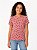Blusa Infantil Menina Em Ribana Canelada Rosa Poa - Imagem 1