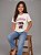 Blusa Manga Curta Infantil Menina Em Viscolycra Boia de Flamingo - Imagem 1