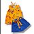 Conjunto Blusa de Viscose de Estampa Digital com Short em Microfibra Peletizada Flores Delicadas - Imagem 1