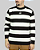 Casaco Suéter Plano C Stripe Logo - Off White/Cacau (Off White/Marrom) - Imagem 1
