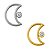 Argola Lua Clicker de Titânio Com Zircônia - Imagem 1