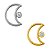 Argola Lua Clicker de Titânio Com Zircônia - Imagem 1