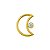Argola Lua Clicker de Titânio Com Zircônia - Imagem 4