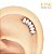 Piercing Cluster de Navetes Indiano Labret de Titânio - Imagem 3