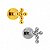 Mini Cruz de Beads Labret de Titânio - Imagem 1
