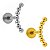 Cluster de Beads Labret de Titânio - Imagem 1