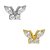 Borboleta Cravejada Labret de Titânio - Imagem 1