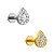 Piercing Mini Gota Labret de Titânio Cravejada - Imagem 1