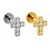 Mini Cruz Cravejada Labret de Titânio - Imagem 1