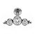 Labret Cluster Indiano de Titânio - Imagem 1