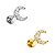 Labret Lua de Titânio Cravejada Push Pin - Imagem 1