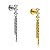 Labret de Titânio Trio de Zircônias com Correntes - Imagem 1