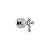 Labret Mini Cruz de Beads em Titânio - Imagem 3