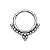 Argola de Titânio Cacho de Beads - Imagem 1
