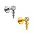 Labret Pontilhado de Titânio com 1 Zircônia e 3 Beads Push Pin - Imagem 1