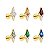 Labret Folha Elegante de Titânio com Zircônias - Imagem 1