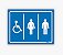 Placa Banheiro Masculino Feminino Acessível - Imagem 1