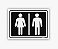 Placa Banheiro Masculino Feminino - Imagem 1