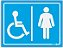 Placa Banheiro Cadeirante Feminino - Imagem 1