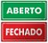 Placa Aberto Fechado - Frente /Verso - Imagem 1