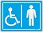Placa Banheiro Cadeirante Masculino - Imagem 1