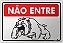 Placa Não Entre Cachorro - Imagem 1