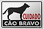 Placa Cuidado Cão Bravo - Imagem 1